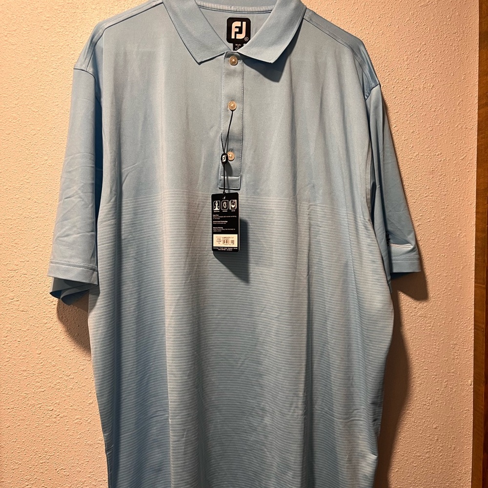 FootJoy Men's Sky Blue Polo Shirt